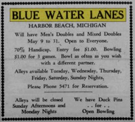 Blue Water Lanes - May 1950 Ad (newer photo)